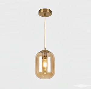 PENDENTE GLASS CHAMPAGNE ÂMBAR EBPT61611