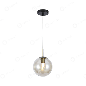 PENDENTE GLASS GLOBO ESFERA AMBAR EBPT61620