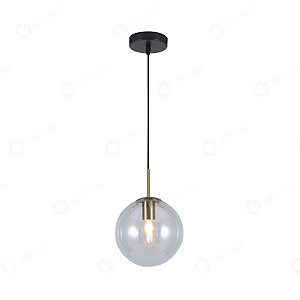 PENDENTE GLASS GLOBO ESFERA CRISTAL EBPT61619