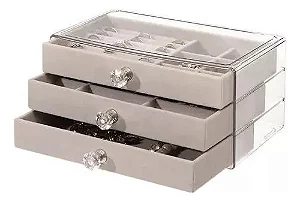 PORTA JOIAS 3 ANDARES CRISTAL 9636