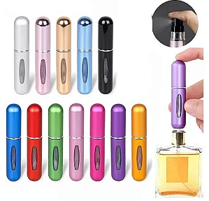 MINI FRASCO PORTA PERFUME COR VARIADAS