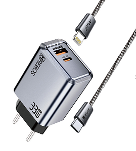 Carregador FluxionCharge 45W TIPO C P/ IOS CRG-478CI Cinza