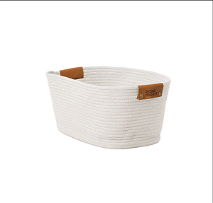 CESTO DE ALGODAO C/ ALCA 3087 BRANCO