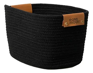 CESTO DE ALGODAO C/ ALCA 35X25X20 3089 PRETO