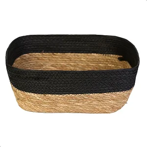 CESTO DE FIBRA NATURAL 32X30X22CM 3658 PRETO
