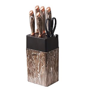 CONJUNTO DE FACAS WOOD MARMORIZADAS 8768