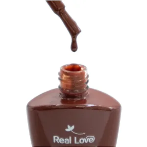 ESMALTE EM GEL  MARROM REAL LOVE LINHA LIGHT COR 002