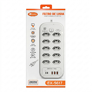 FILTRO DE LINHA 2800W 2M ONEX EX-5615