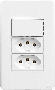 INTERRUPTOR 1 TEC + 2 TOMADAS 10A 2026