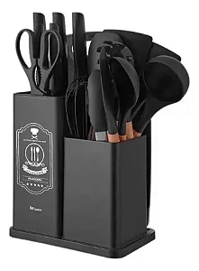 KIT DE UTENSILHOS CALIFORNIA PRETO 7626