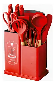 KIT DE UTENSILHOS CALIFORNIA VERMELHO 8426