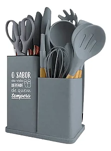 KIT DE UTENSILHOS MONTANA CINZA 9429