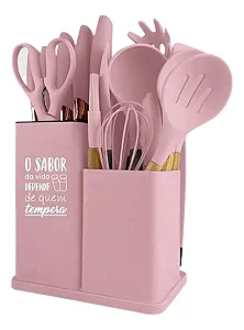 KIT DE UTENSILHOS MONTANA ROSA 9430