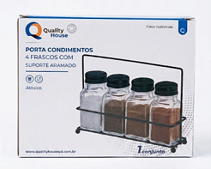 PORTA CONDIMENTOS 4 FRASCOS  QH-0406