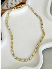 Riviera Inspiração Folheada a Ouro18K Cristal 6040