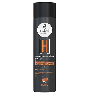 SHAMPOO BARBA E CABELO  P/ ELES  250ML HASKELL
