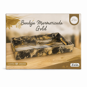 BANDEJA MARMORIZADA GOLD ZUN2009