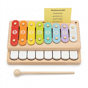 BRINQUEDO MUSICAL  2 EM 1 XILOFONE E PIANO YK1239