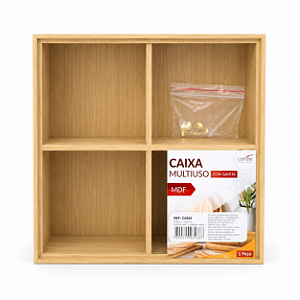 CAIXA MULTIUSO COM TAMPA EM MDF CX202