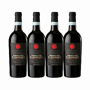 Combo 4x Vinho Tinto Primitivo di Manduria DOC Carlo Scala 750ml