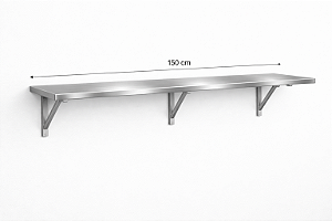 Prateleira Aérea em Inox 430 - 150x35cm