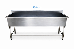 Tanque em Inox 430 - 150x55cm