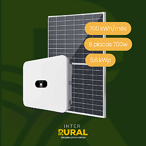 Sistema de Energia Solar 700 kWh/mês – Inversor Huawei + 8 Placas 700W
