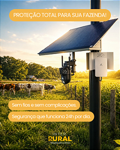 Câmera Monitoramento Rural Solar Sem Fio