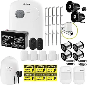 Kit de cerca elétrica mais câmera de segurança