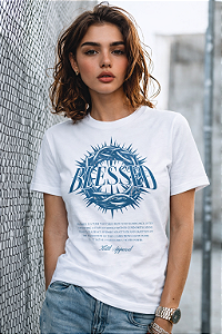 Camiseta Básica Feminina Estampa Blessed