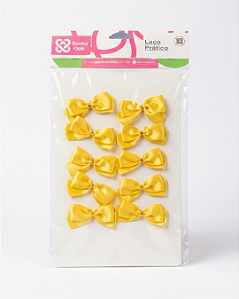 Laço Pronto Cetim AMARELO P 10un Presente Embalagem