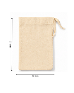 Saquinho de Algodão Cru 18x27 cm (LxA) pct 5 und