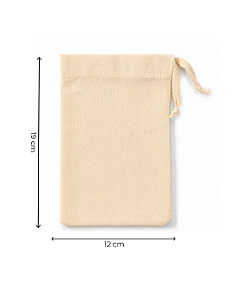Saquinho de Algodão Cru 12x19 cm (LxA) pct 5 und