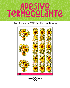 Transfer Termocolante DTF Cartela 13x18cm Floral