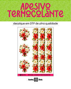 Transfer Termocolante DTF Cartela 13x18cm Floral