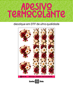 Transfer Termocolante DTF Cartela 13x18cm Floral