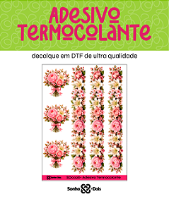 Transfer Termocolante DTF Cartela 13x18cm Floral