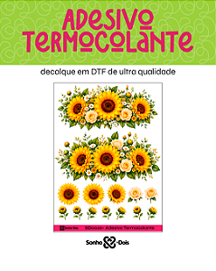 Transfer Termocolante DTF Cartela 13x18cm Floral
