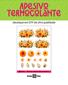 Transfer Termocolante DTF Cartela 13x18cm Floral