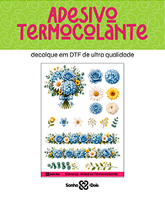 Transfer Termocolante DTF Cartela 13x18cm Floral