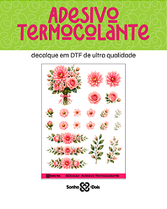 Transfer Termocolante DTF Cartela 13x18cm Floral