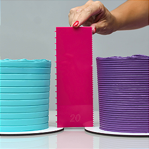 Espátula de Textura para Confeitaria - Modelo 20 Espátula para Bolo Espátula de Acrílico