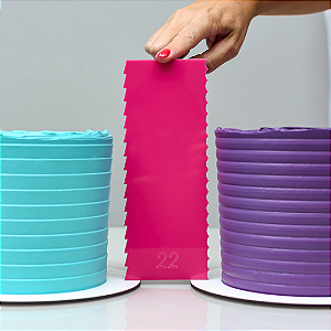 Espátula de Textura para Confeitaria - Modelo 22 Espátula para Bolo Espátula de Acrílico