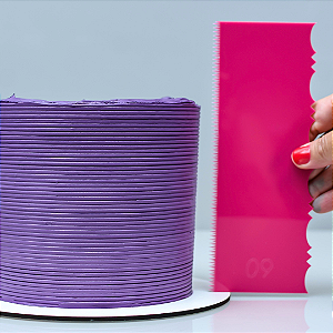 Espátula de Textura para Confeitaria - Modelo 09 Espátula para Bolo Espátula de Acrílico