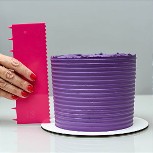 Espátula de Textura para Confeitaria - Modelo 13 Espátula para Bolo Espátula de Acrílico
