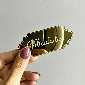 Aplique Medalha - Felicidades (Kit com 4 unidades)