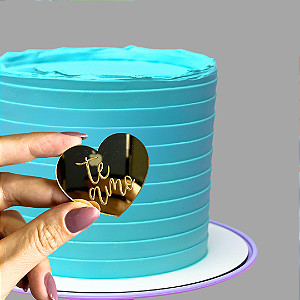 Aplique Medalha - Te amo (Kit com 4 unidades)