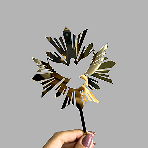 Topo de Bolo - Espírito Santo Dourado