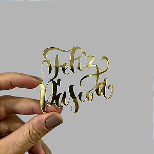 Aplique Para Bentô Cake - Feliz Páscoa (Kit com 4 Unidades)