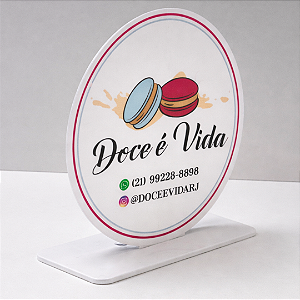 Display Personalizado Placa Decorativa Pix QR Code Acrílico 17cm .